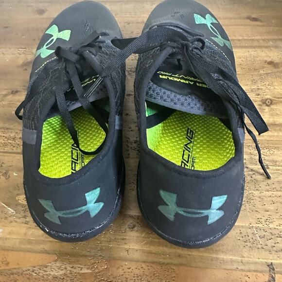 Under Armour Sprint Pro Track Spikes - Men\'s Size 13 Black Green ThreadBorne